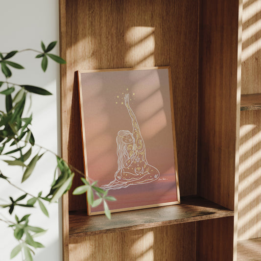 Starlight Goddess | Spiritual Decor | Boho Wall Art