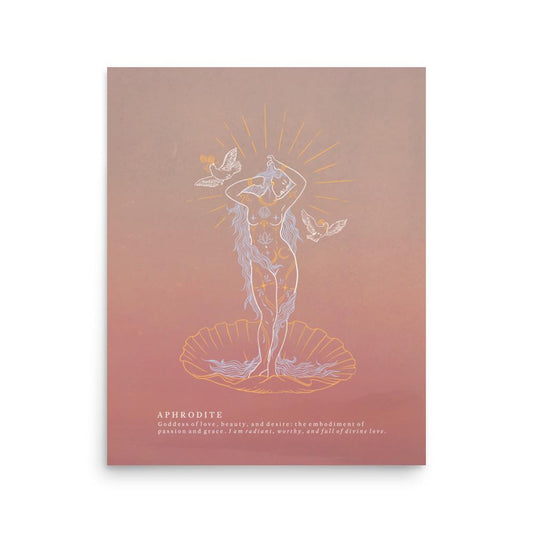 Aphrodite Goddess Print: Love, Beauty, Divine Feminine Art
