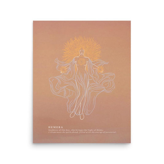 Hemera Art Print: Greek Goddess of Light, Mythology Poster