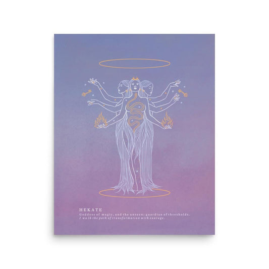 Hekate Goddess Print: Keeper of Crossroads, Witchcraft Decor