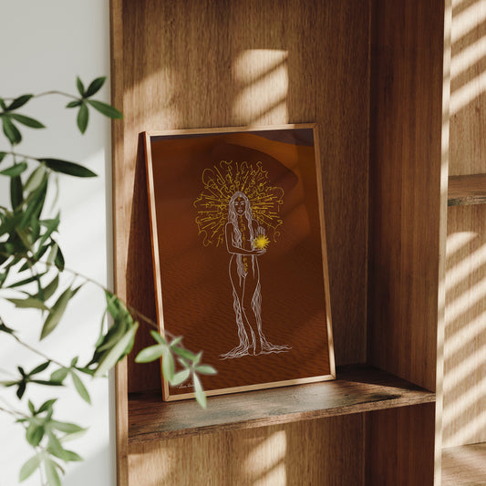 Reiki Goddess Print | Chakra Aligning Art | Boho Wall Art | Goddesses