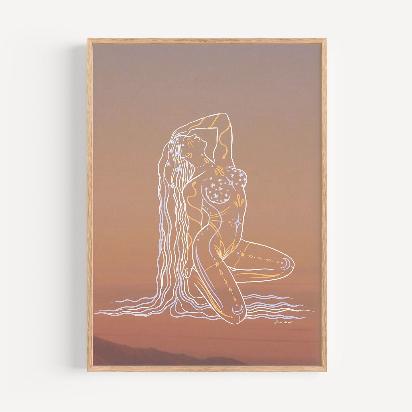 Spring Goddess Print | Empowered Divine Feminine Art | Boho Wall Art