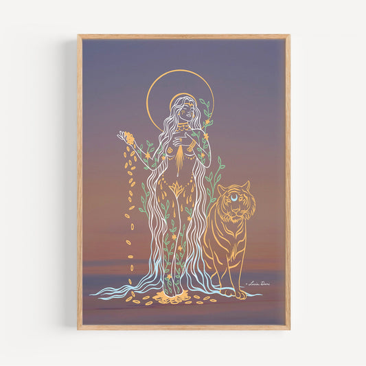 Abundance Goddess | Spiritual Decor | Boho Wall Art