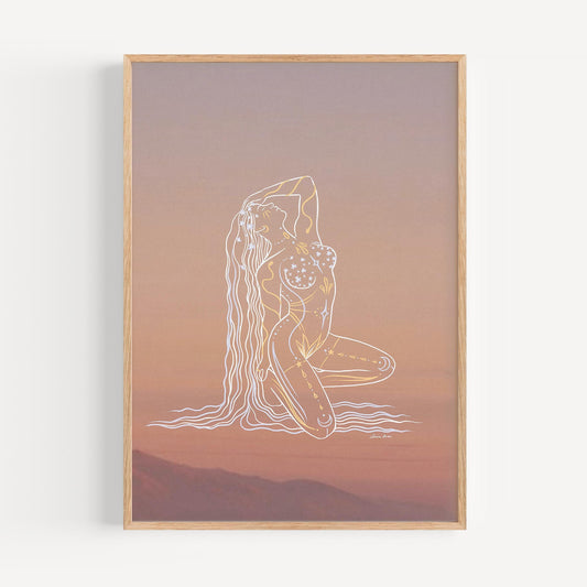 Rebirth Goddess Print |  Spiritual Decor | Divine Feminine Art