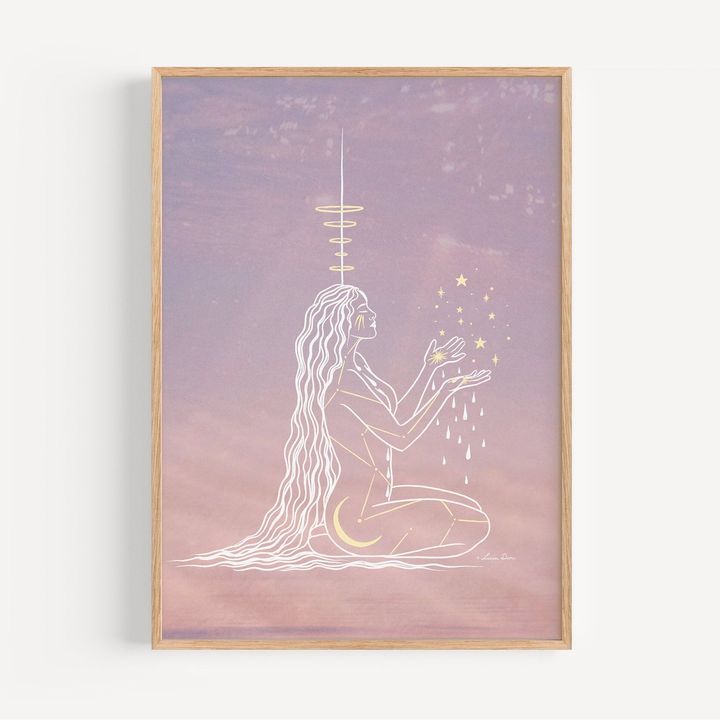 Cosmic Goddess Print | Spiritual Art | Boho Wall Art