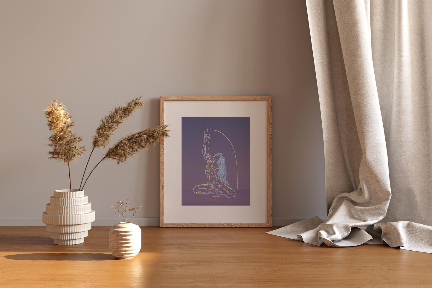 Dreaming Goddess Print | Spiritual Decor | Divine Feminine Art