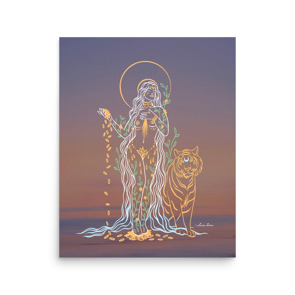 Abundance Goddess | Spiritual Decor | Boho Wall Art