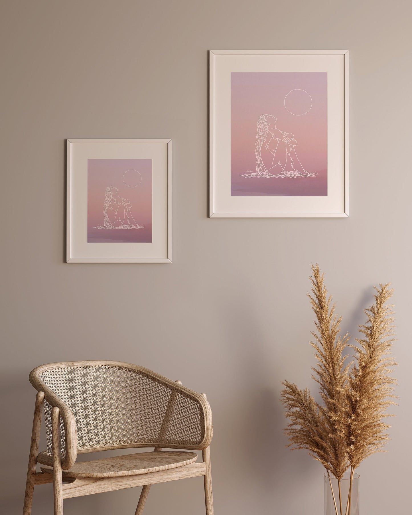 New Moon Goddess Print | Spiritual Wall Art | Cosmic Art