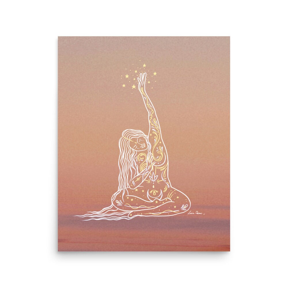 Starlight Goddess | Spiritual Decor | Boho Wall Art