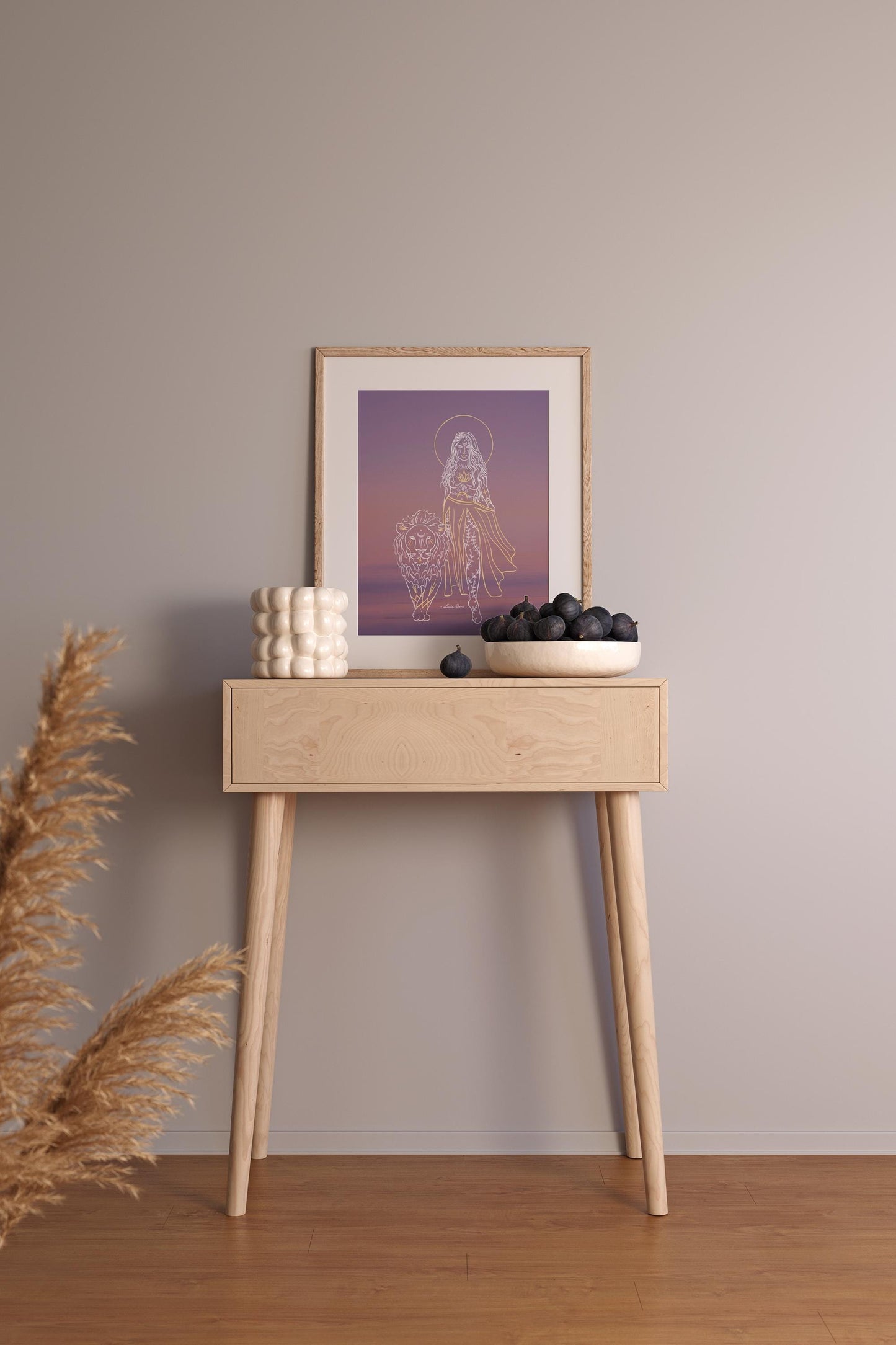 Lion Goddess Print | Spiritual Art | Boho Wall Art