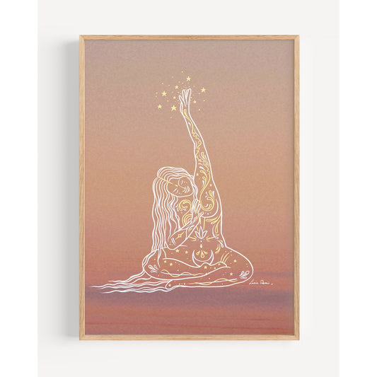 Starlight Goddess | Spiritual Decor | Boho Wall Art