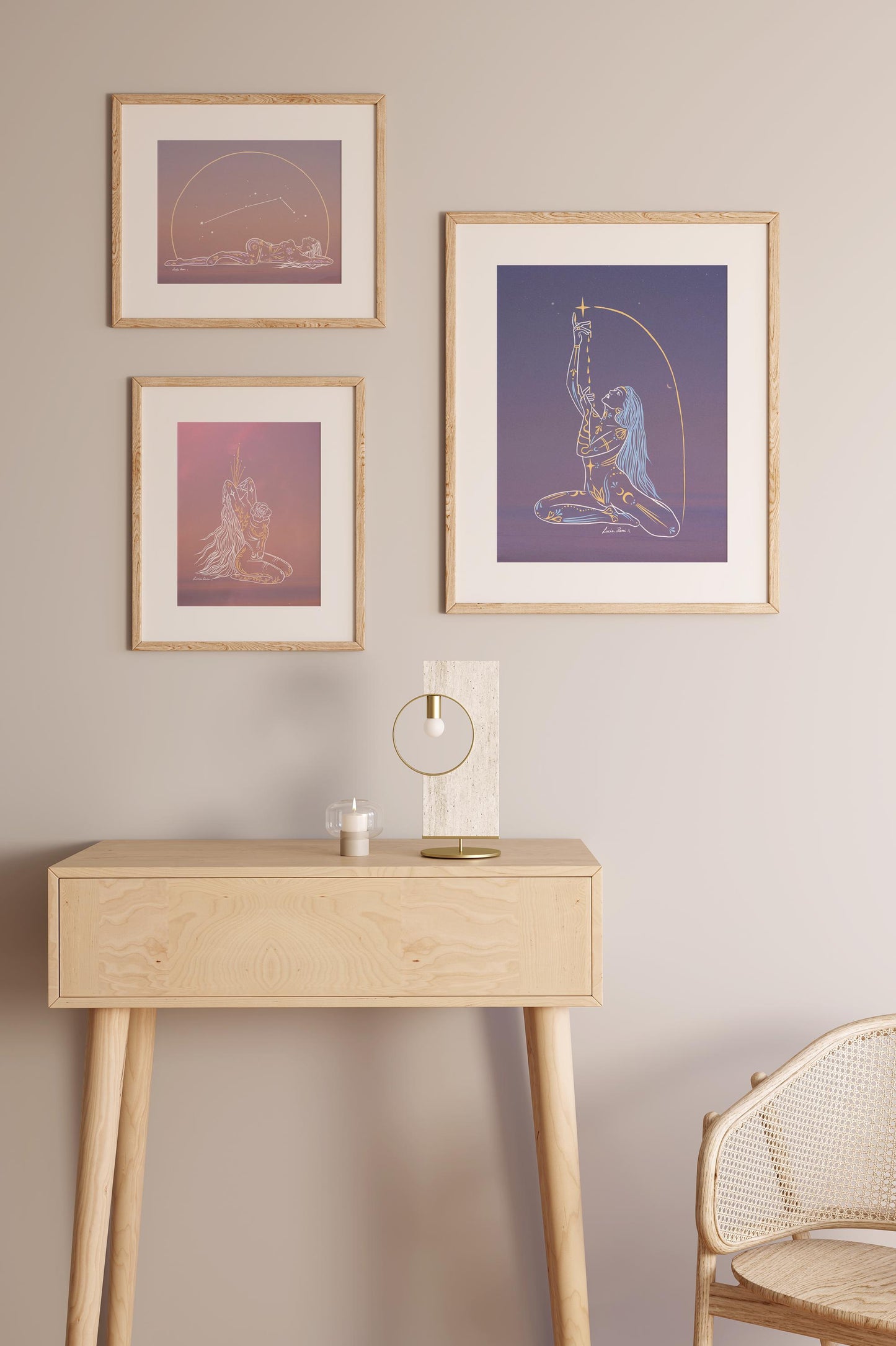 Dreaming Goddess Print | Spiritual Decor | Divine Feminine Art