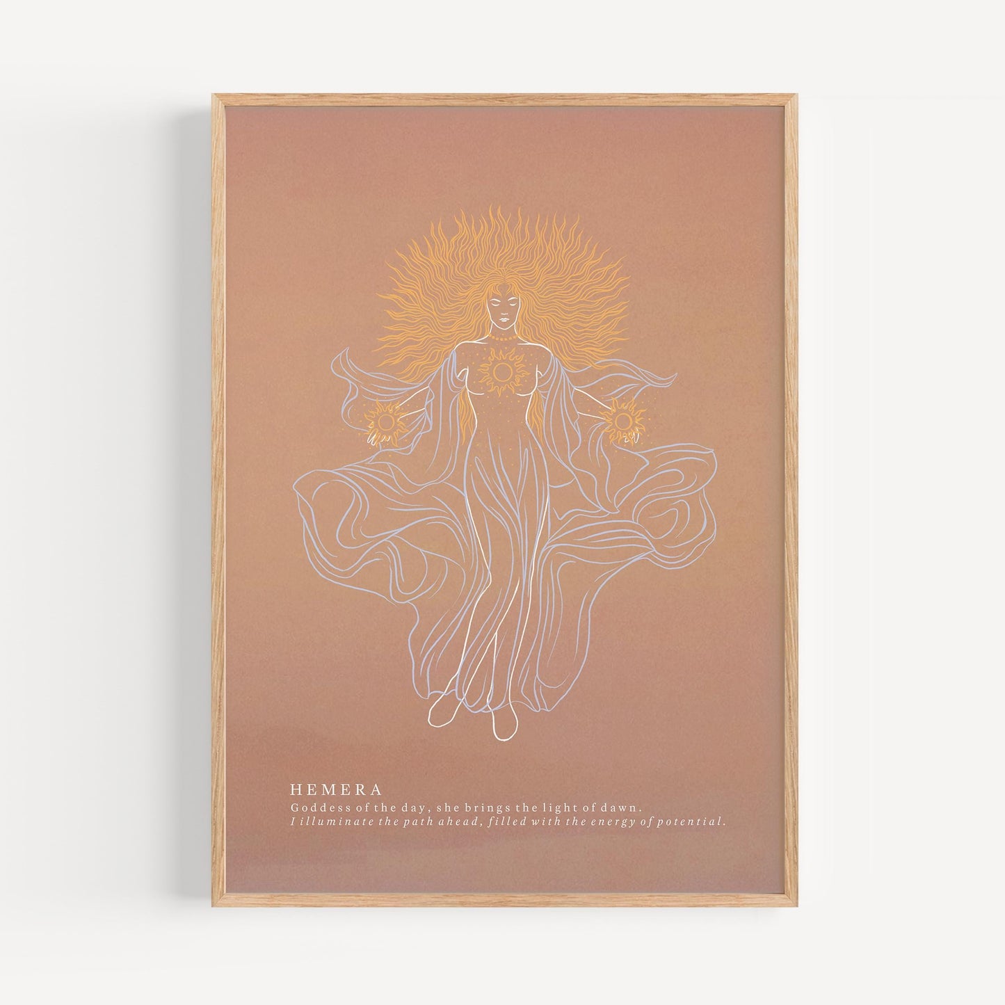 Hemera Art Print: Greek Goddess of Light, Mythology Poster