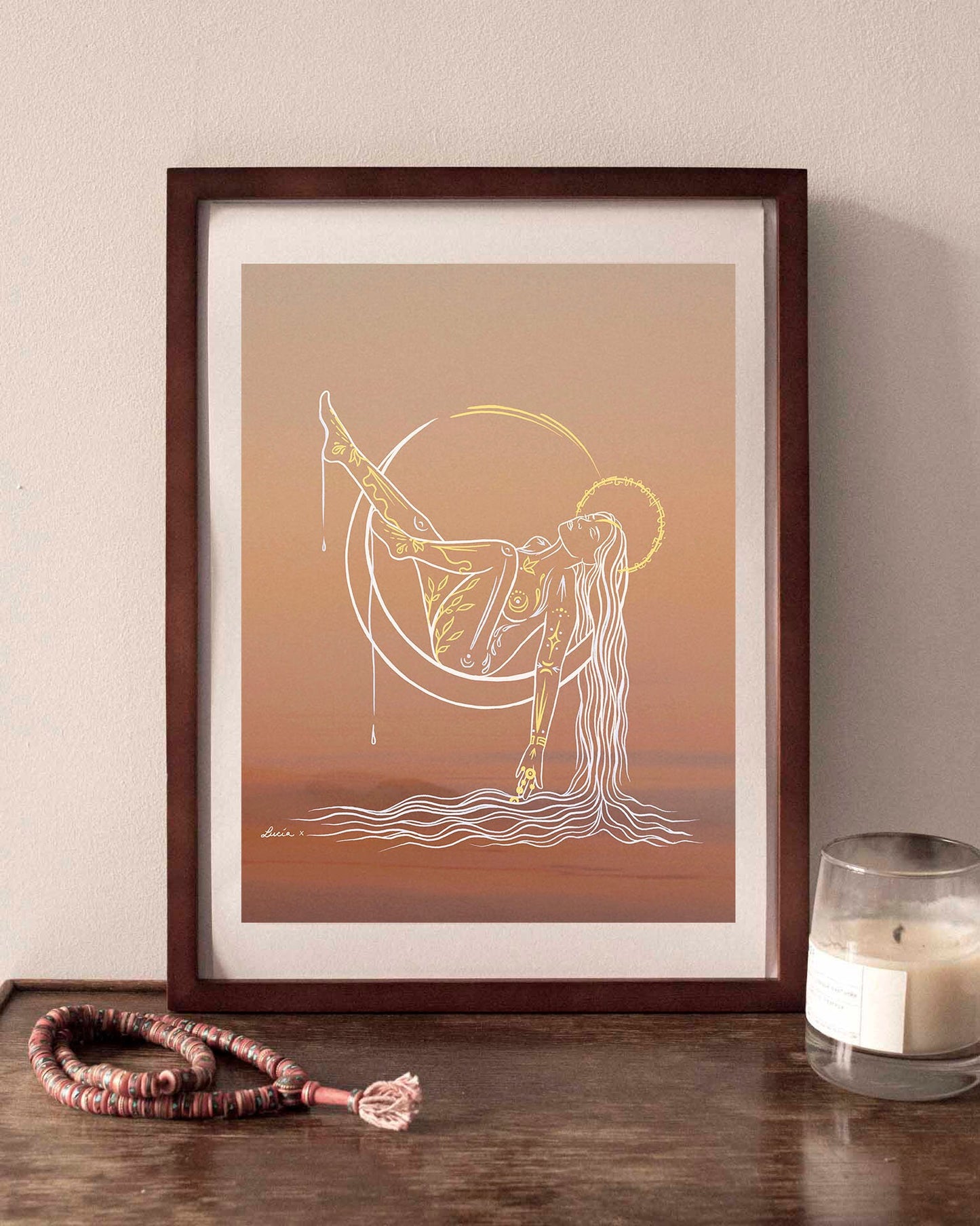 Restful Goddess Print | Boho Wall Art | Self Love Art