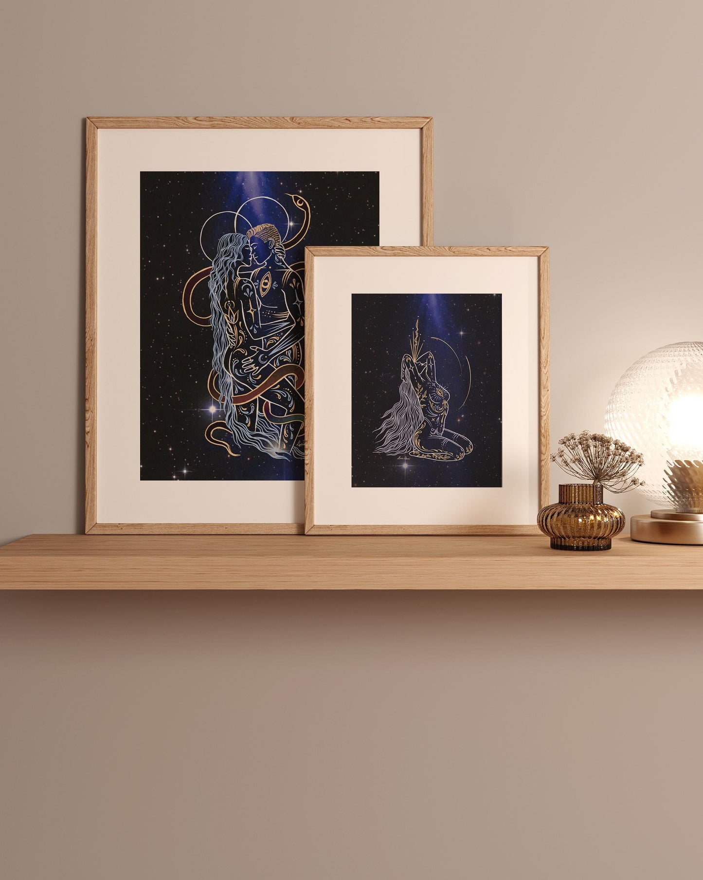 Night Bloom Goddess Print | Spiritual Decor | Divine Feminine Art