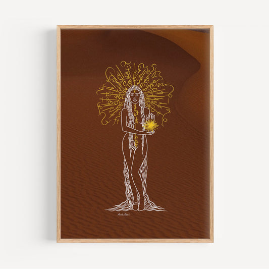 Reiki Goddess Print | Chakra Aligning Art | Boho Wall Art | Goddesses