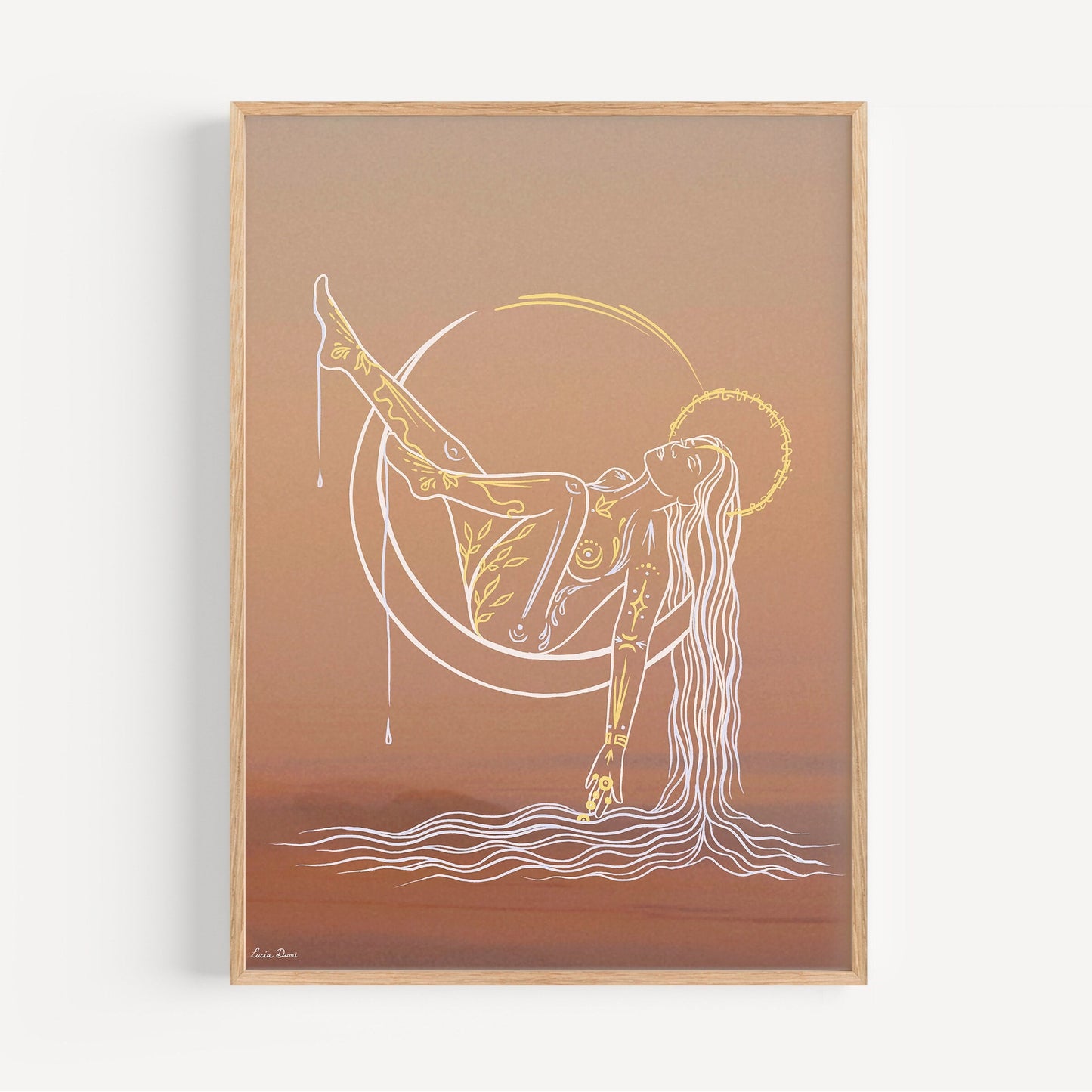 Restful Goddess Print | Boho Wall Art | Self Love Art