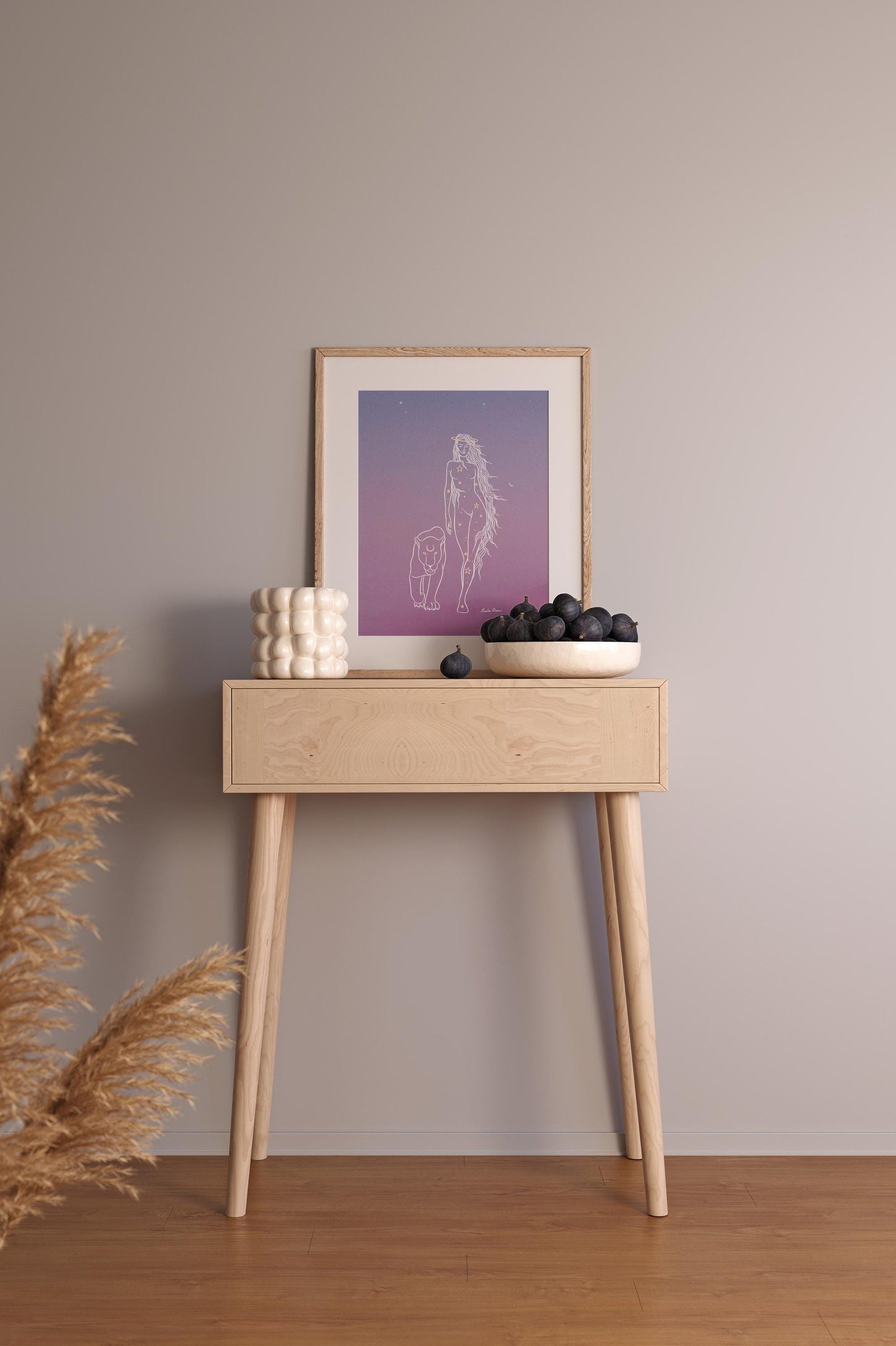 Cosmic Lioness Print | Goddess Art | Spiritual Decore