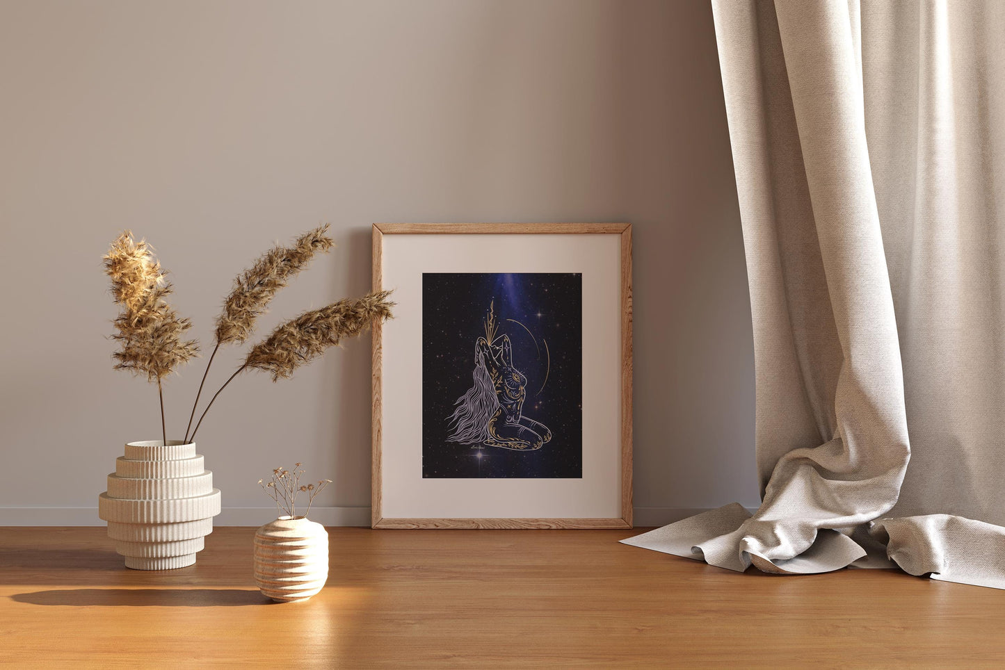 Night Bloom Goddess Print | Spiritual Decor | Divine Feminine Art