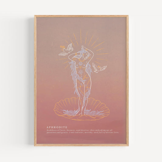 Aphrodite Goddess Print: Love, Beauty, Divine Feminine Art