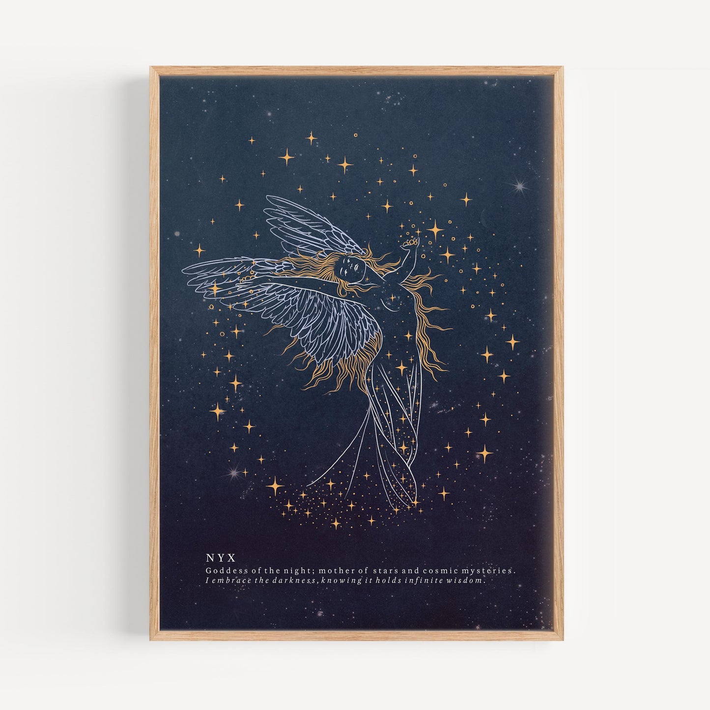 Nyx Goddess Print: Divine Feminine Art, Mythology Poster