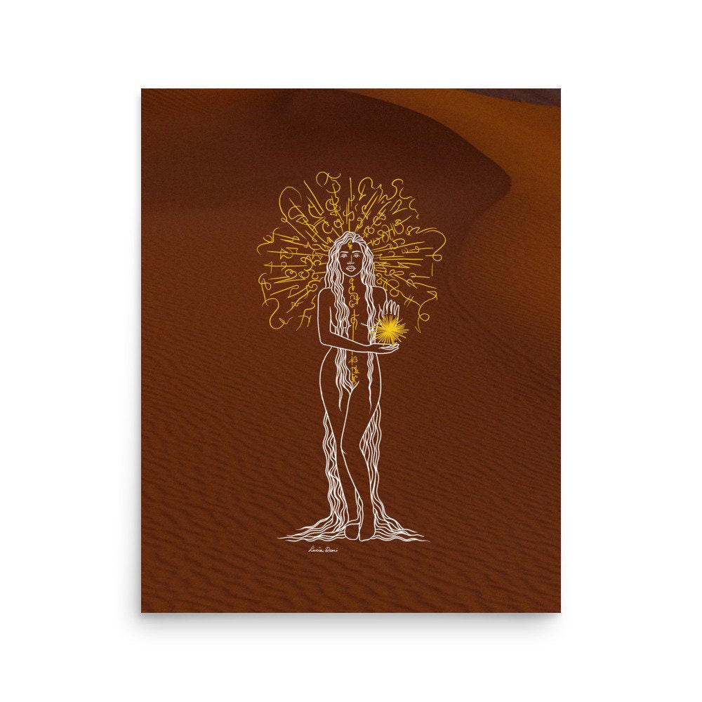 Reiki Goddess Print | Chakra Aligning Art | Boho Wall Art | Goddesses