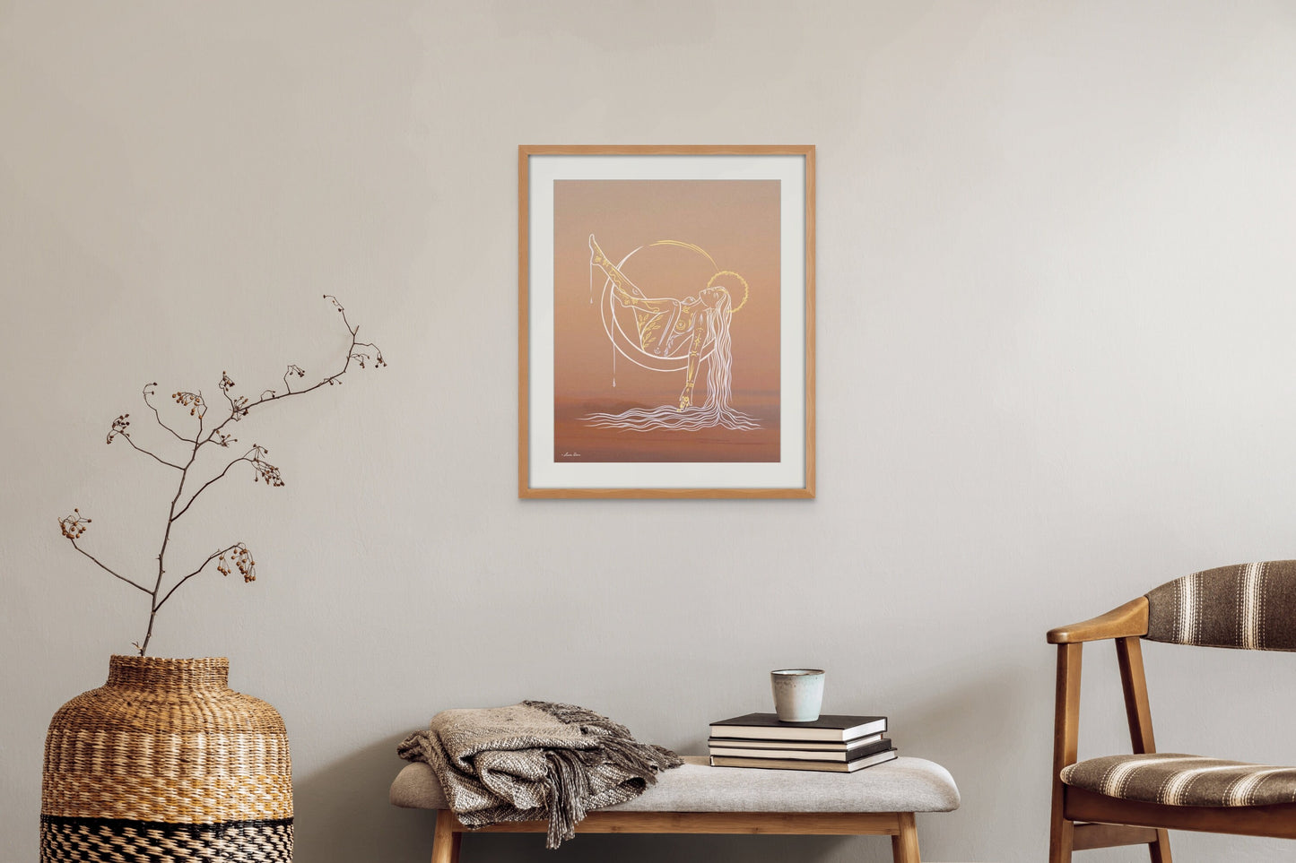 Restful Goddess Print | Boho Wall Art | Self Love Art
